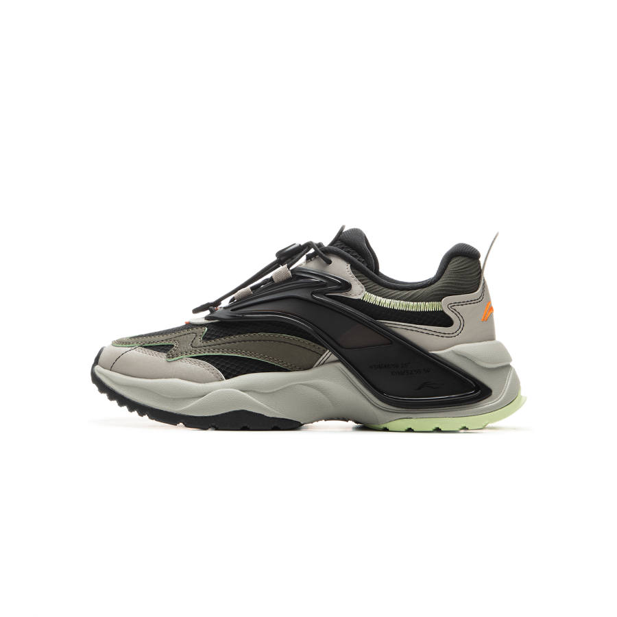 Li-Ning YOUNG Li Ning YOUNG Sportlife Comfortable Abrasion Resistant Low top Kids Lifestyle Shoes Black Kids'