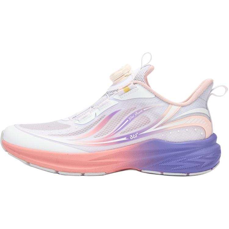 361°KIDS Low top Running Shoes White Pink Purple Teenagers