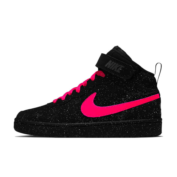 Nike Nike Court Borough Mid 2 Meteor Rose Pointed Star Synthetic Leather Slip Resistant Abrasion Resistant Cushioning