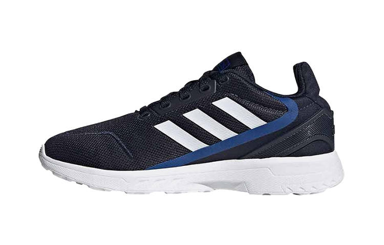 Adidas Neo Runfalcon ZedRunning 'Black Blue' Fabric Comfortable Low top Kids' Running Shoes Dark Blue