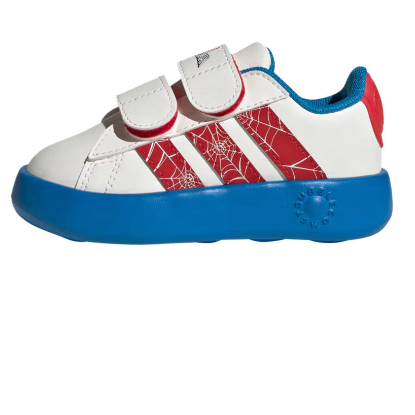 Adidas Marvel Spider Man x Adidas GRAND COURT Low top Toddler Shoes Blue White Gemstone Red Infant And Toddler