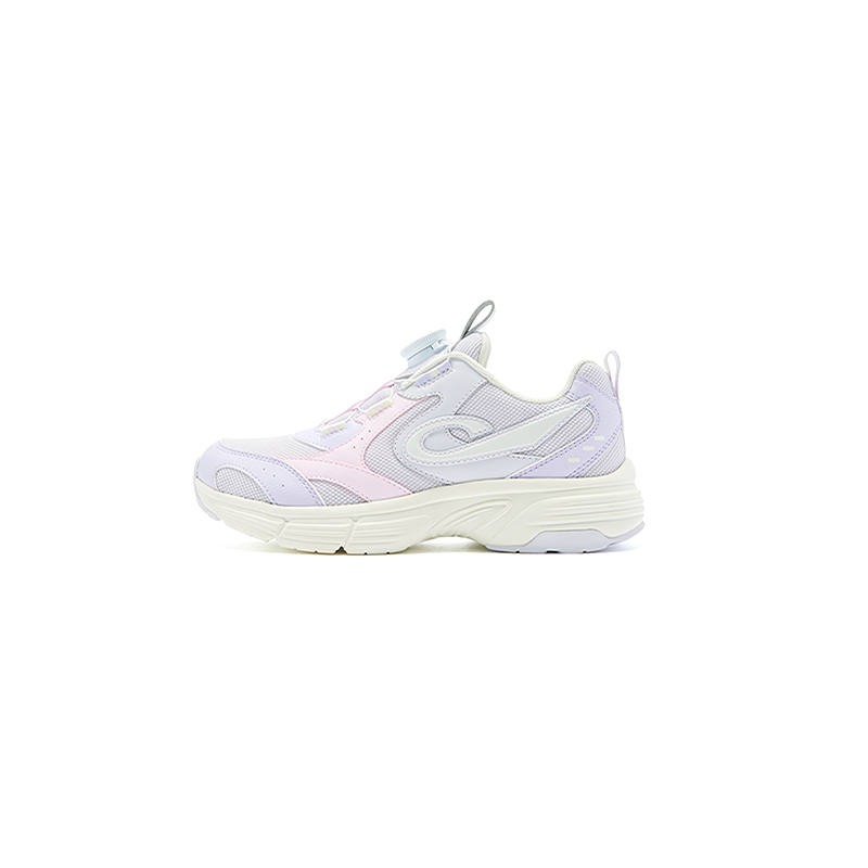 QIAODAN Synthetic Leather, Textile Breathable And Slip Resistant Low top Casual Shoes Purple Kids'