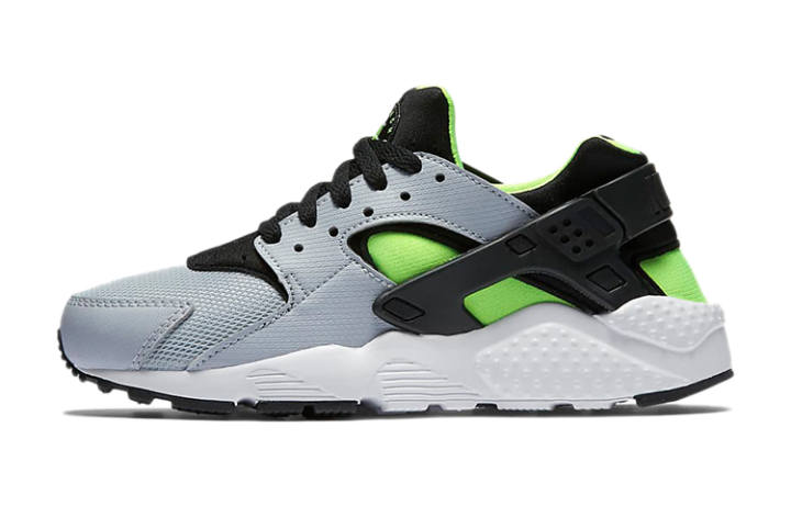Nike Nike Air Huarache Wolf Grey Electric Green GS