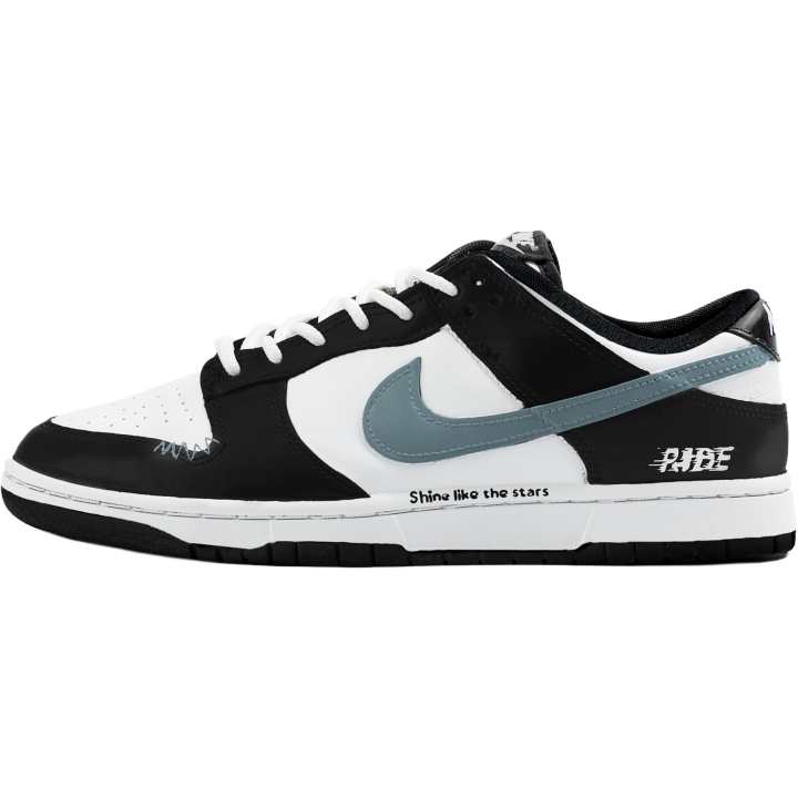 Nike Nike Dunk Leather Slip Resistant Lightweight Cushioning Low top Kids' Skateboarding Shoes Black Teenagers