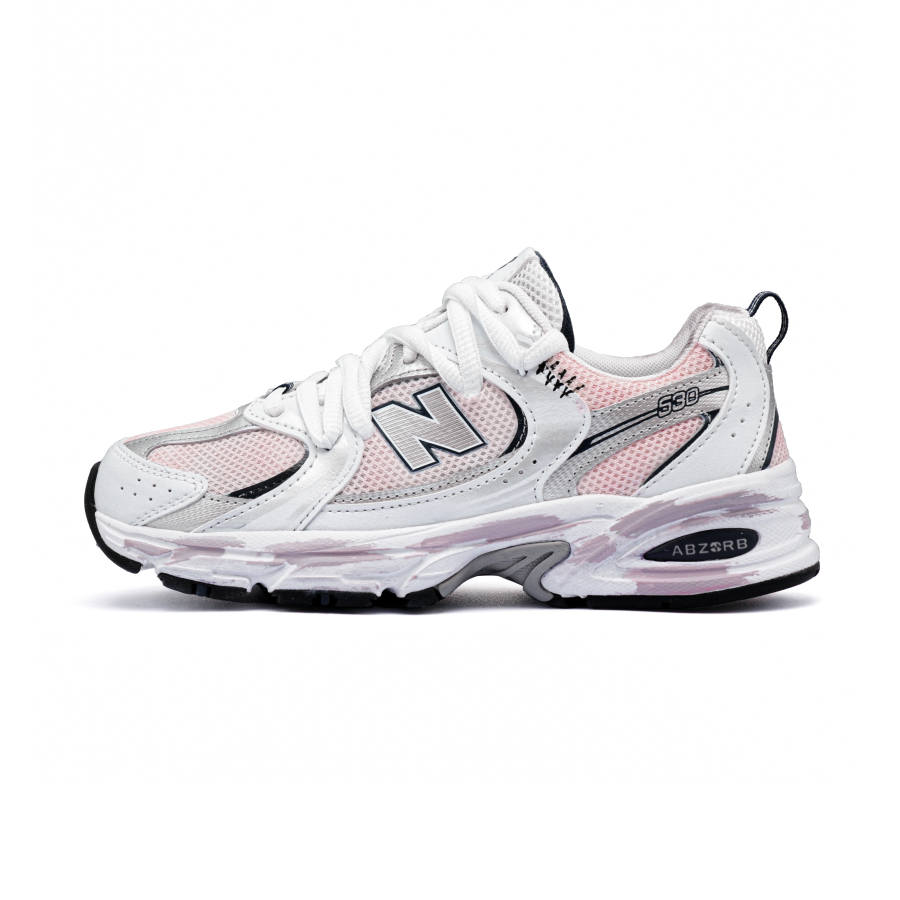 New Balance New Balance NB 530 Slip Resistant Abrasion Resistant Low top Kids' Running Shoes Pink Silver Unisex