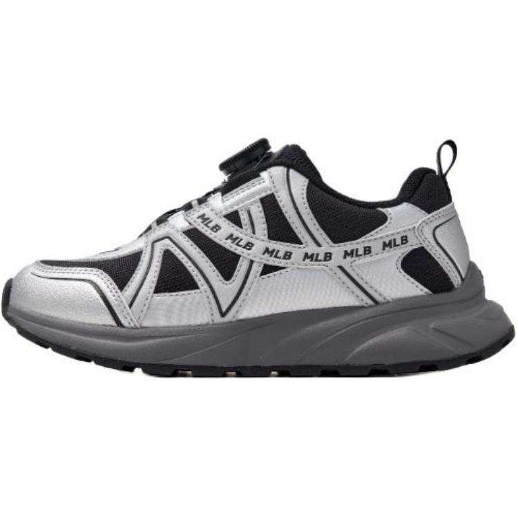 MLB New York Yankees Slip Resistant Abrasion Resistant Low top Casual Shoes Silver Kids'