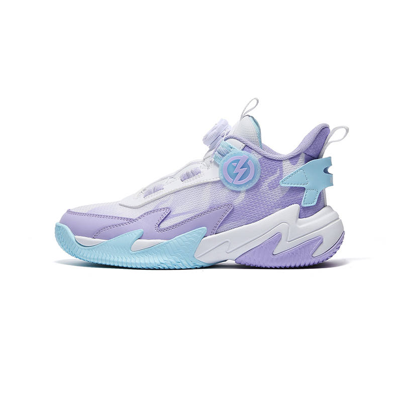 361°KIDS Slip Resistant Basketball Shoes White Purple Kids'