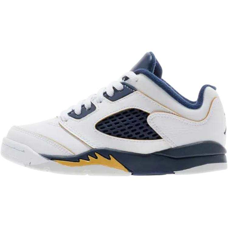 Jordan Jordan Air Jordan 5 Low top Children's Basketball Shoes White Children Aged 3 7 Years Old