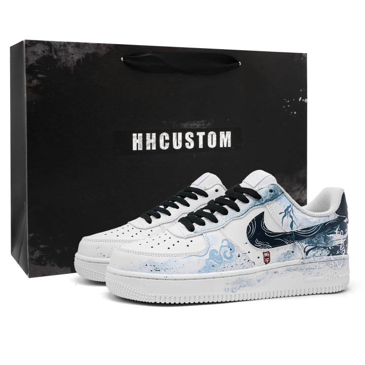 Nike Nike Air Force 1 Ruyi Auspicious Year Synthetic Leather Slip Resistant Cushioning Abrasion Resistant Low top