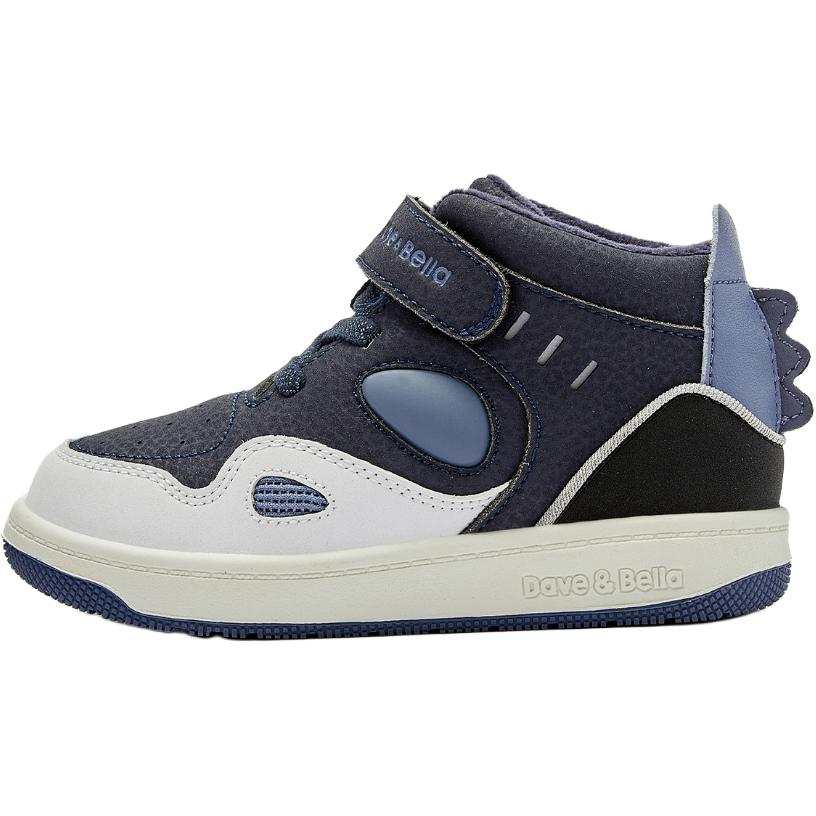 DAVE&BELLA Mid top Kids' Skateboarding Shoes Navy Blue Children Aged 3 7 Years Old