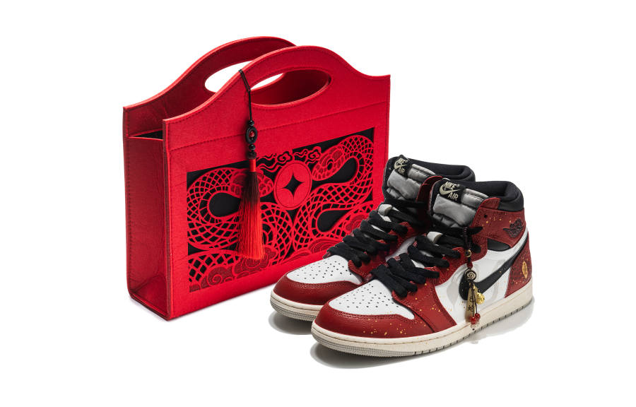 Jordan Jordan Air Jordan 1 Leather Abrasion Resistant High top Children's Basketball Shoes Red Teenagers