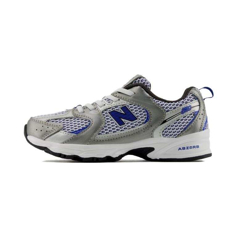 New Balance New Balance Fabric Cushioning, Wear Resistant Low top Kids' Running Shoes White/Silver Kids'