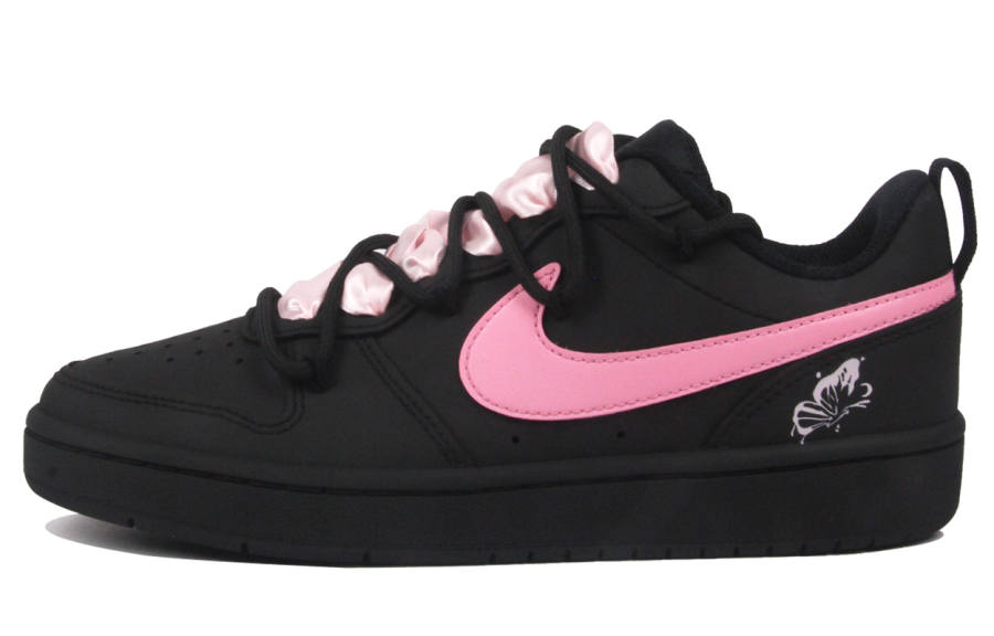 Nike Nike Court Borough Butterfly Synthetic Leather Slip Resistant Abrasion Resistant Low top Kids' Skateboarding Shoes