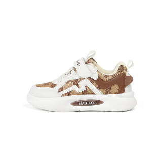Habedo Support Lightweight Kids' Skateboarding Shoes White Coffee Kids'