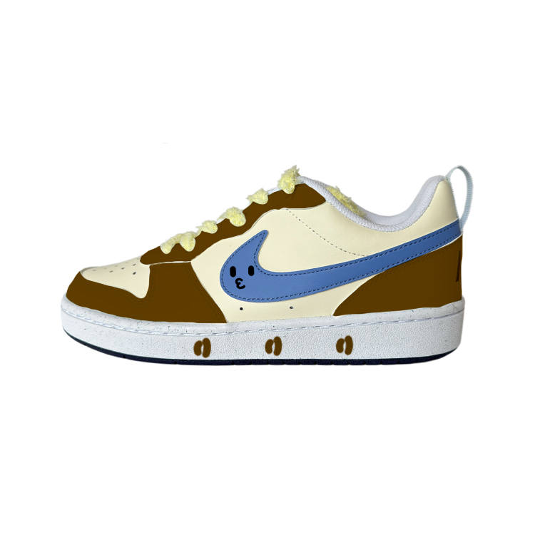 Nike Nike Court Borough Coffee Bean Low top Kids' Skateboarding Shoes White Brown