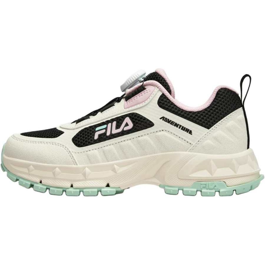 FILA KIDS Lightweight Cushioning Low top Kids' Outdoor Shoes Black/Milk White
