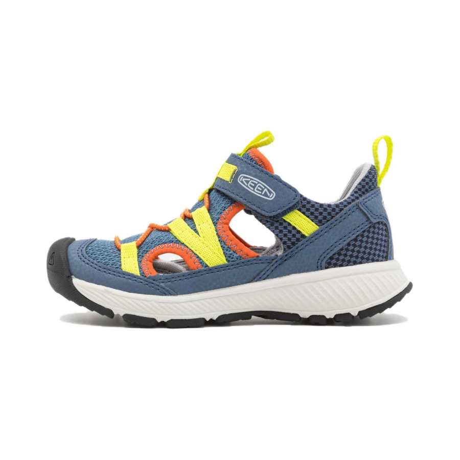 Keen Motozoa Slip Resistant Abrasion Resistant Children's Sandals Blue Children Aged 3 7 Years Old