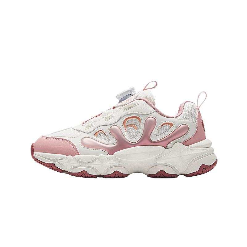 Antakids Synthetic Leather, Textile Low top Casual Shoes Ivory White/Lilac Pink/Stardust Red Teenagers