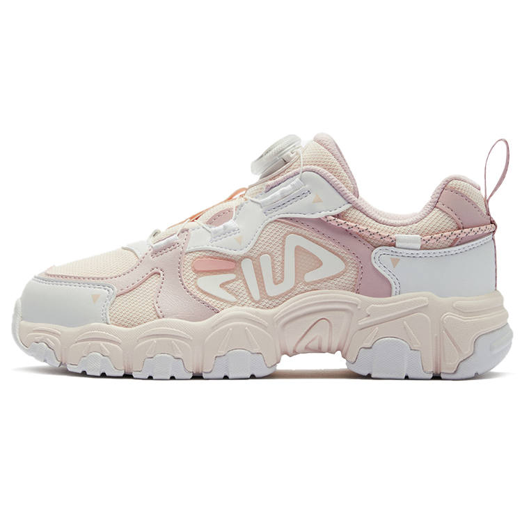 FILA KIDS Cat Paw Shoes Slip Resistant Cushioning Low top Kids' Running Shoes Pink Unisex