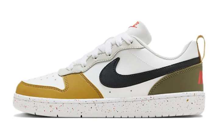 Nike Nike Court Vision Low Synthetic Leather Low top Skateboard Shoes White Brown Unisex
