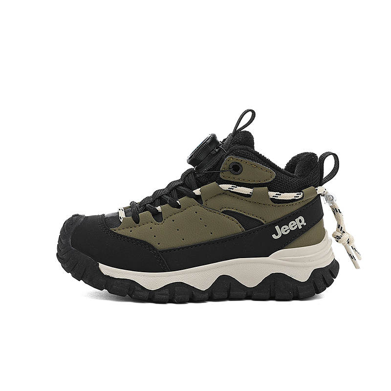 Jeep Synthetic Leather Fashion Vintage Trendy Fleece Lined Thin Cotton Shoes