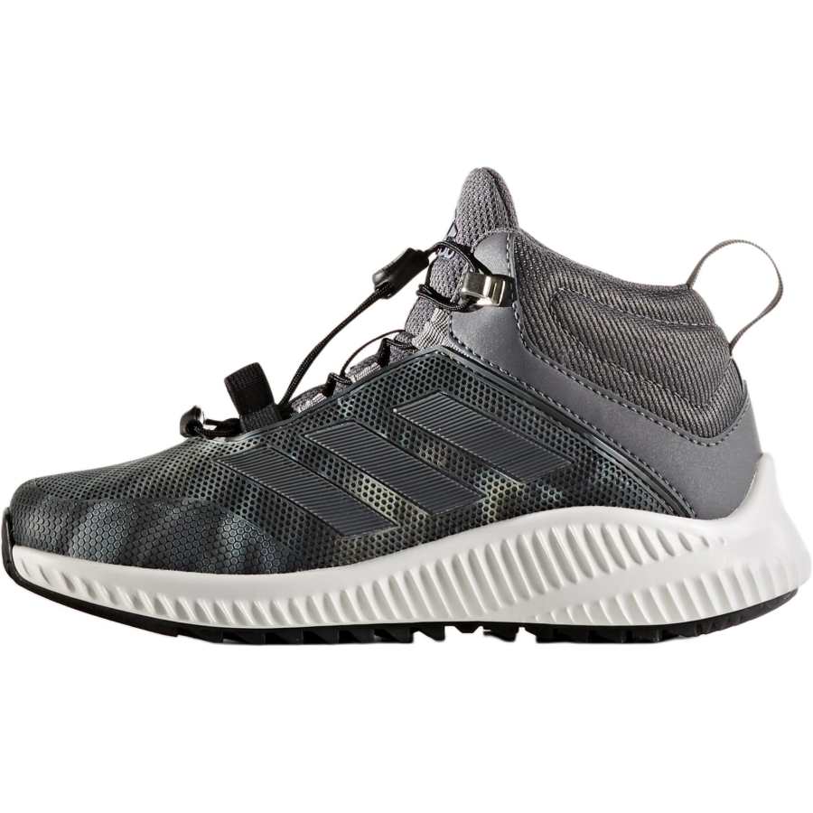 Adidas Adidas PU Polyurethane Slip Resistant Abrasion Resistant Mid top Kids' Running Shoes Gray Children Aged 3 7 Years Old
