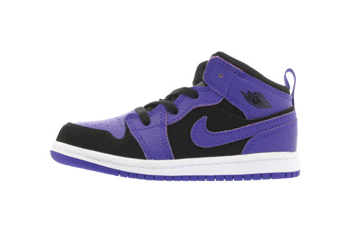 Jordan Jordan Air Jordan 1 Mid TD 'Dark Concord' Mid top Toddler Shoes Black Blue Infant And Toddler
