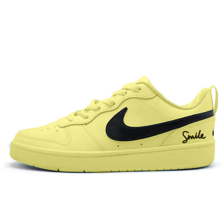 Nike Nike Court Borough Sunset Sparkling Synthetic Leather, Leather Slip Resistant Abrasion Resistant Low top