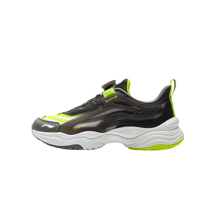 Li-Ning YOUNG Li Ning YOUNG Sportlife Casual Shoes Black/Fluorescent Bright Green/Asphalt Gray Teenagers