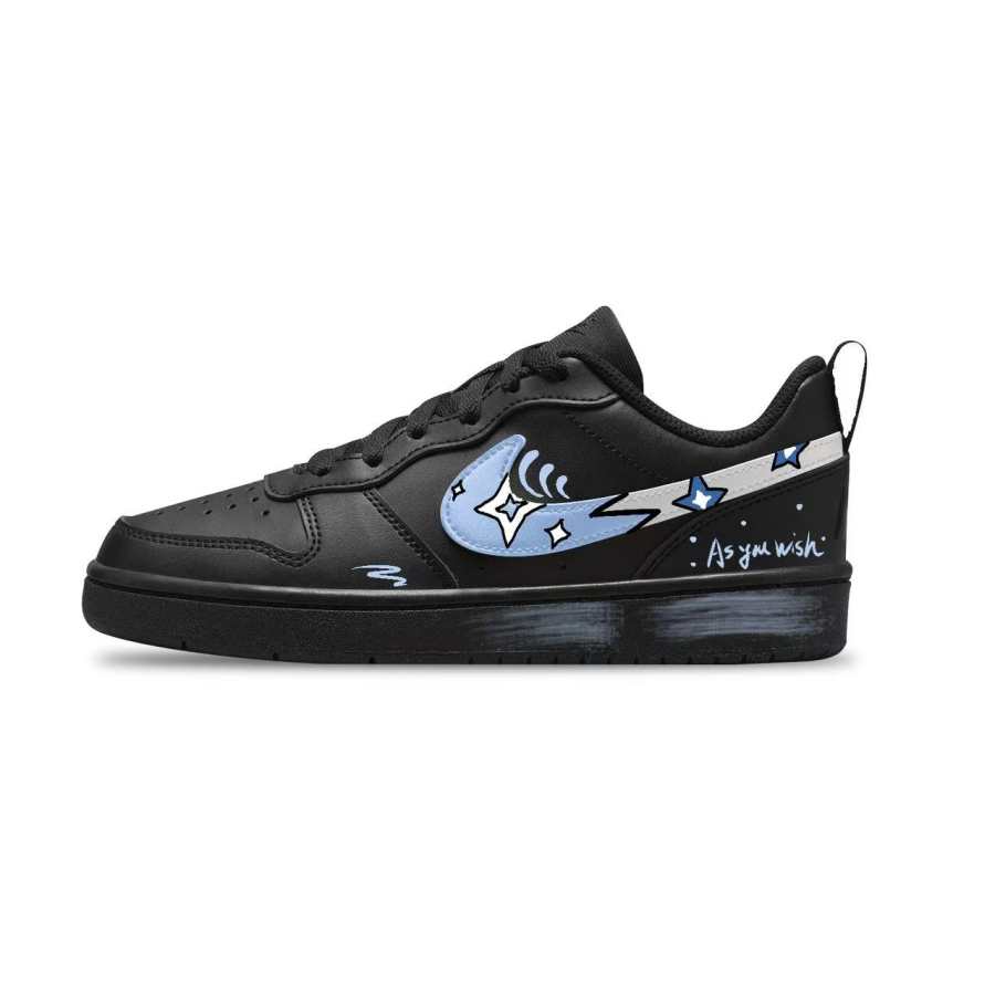 Nike Nike Court Borough Leather Slip Resistant Abrasion Resistant Low top Kids' Skateboarding Shoes Teenagers