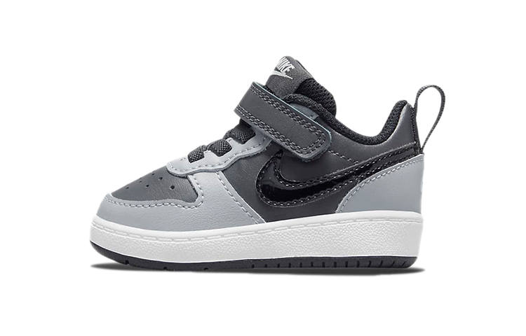Nike Nike Court Borough Slip Resistant Abrasion Resistant Low top Toddler Shoes Black Gray Infant And Toddler