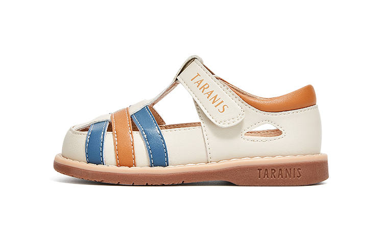 TARANIS Low top Toddler Shoes White Blue Brown Infant And Toddler