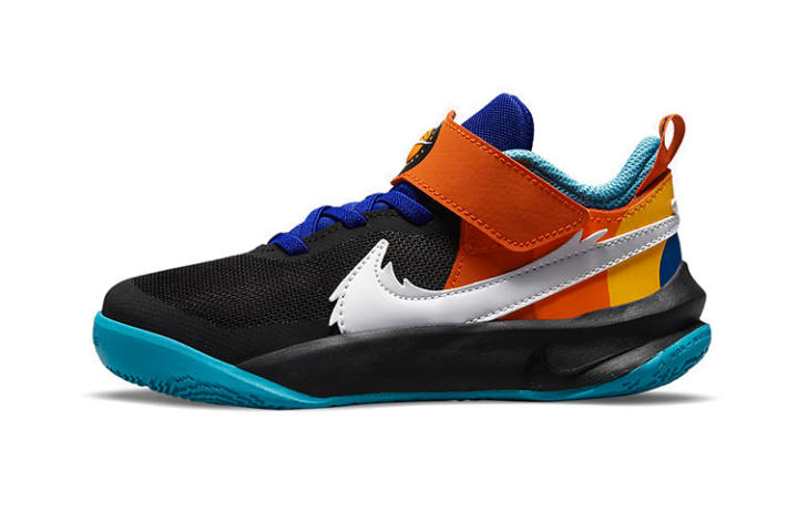 Nike Nike x Space Jam Team Hustle D 10 SE Low top Children's Basketball Shoes Black Orange Blue Multicolor