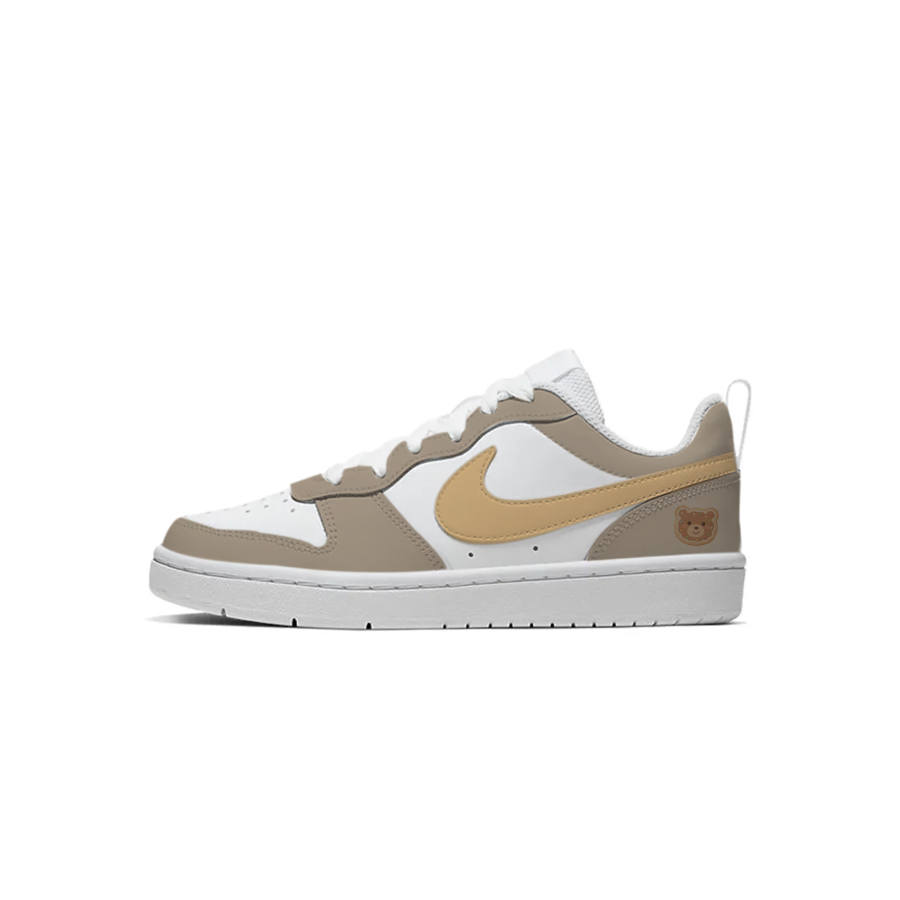 Nike Nike Court Borough Mocha Cookies Synthetic Leather Slip Resistant Cushioning Abrasion Resistant