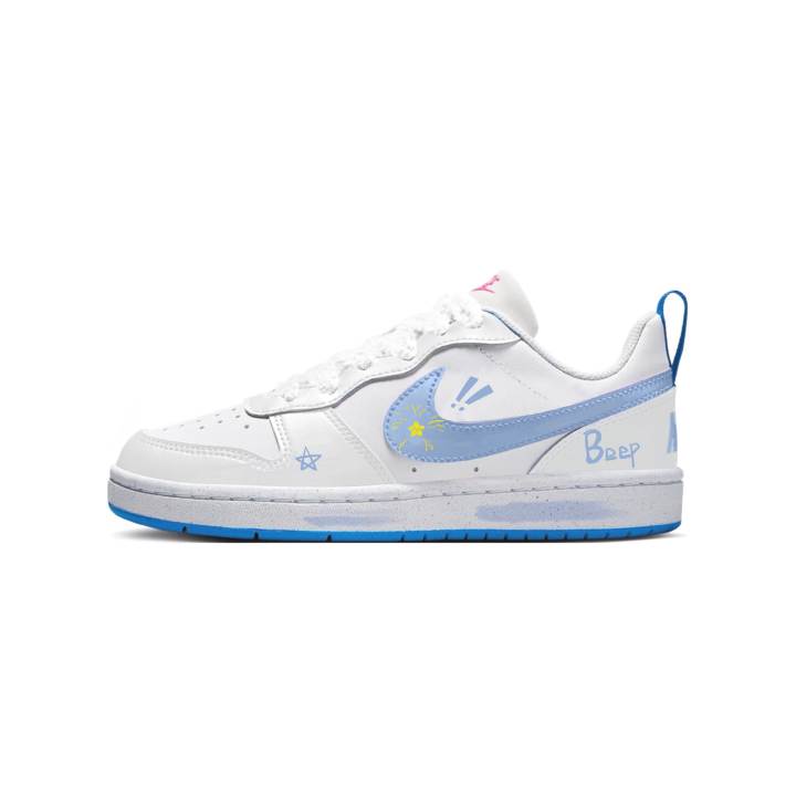 Nike Nike Court Borough Sparkling Starlight Synthetic Leather Slip Resistant Abrasion Resistant