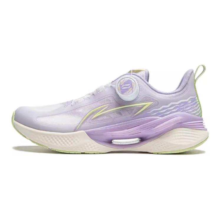 Li-Ning YOUNG Li Ning YOUNG Xingyun Synthetic Leather Low top Running Shoes Purple White Unisex