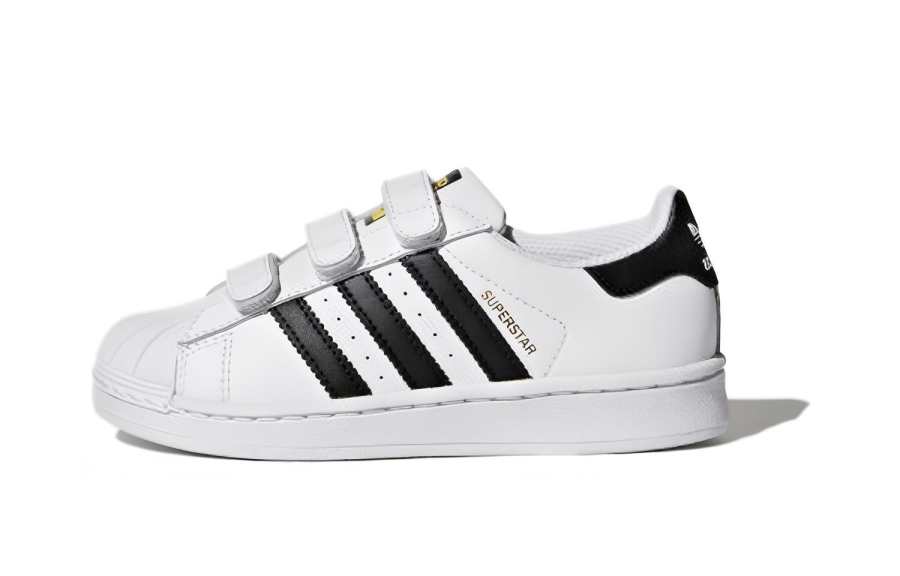 Adidas Originals Superstar Foundation Breathable And Wear resistant Low top Kids' Skateboarding Shoes White