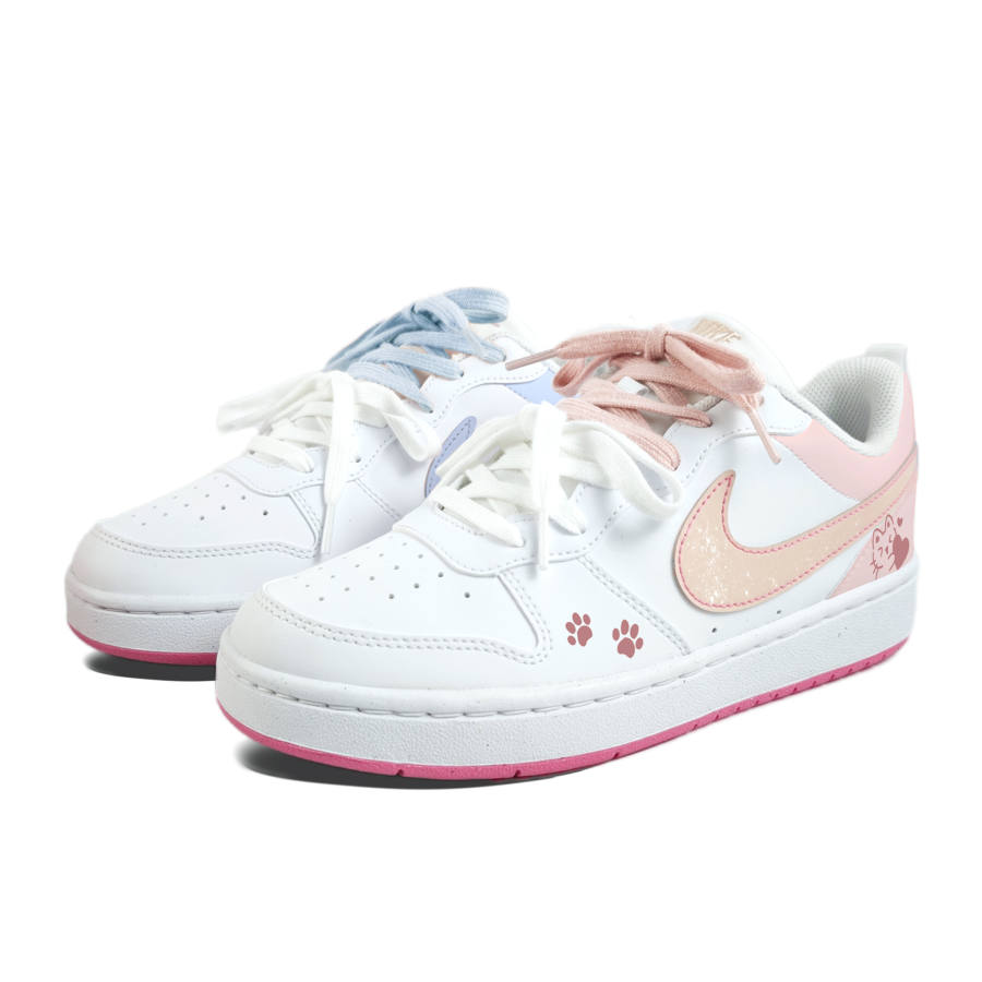 Nike Nike Court Borough Milk Puff Mismatched Slip Resistant Abrasion Resistant Kids' Skateboarding Shoes Unisex