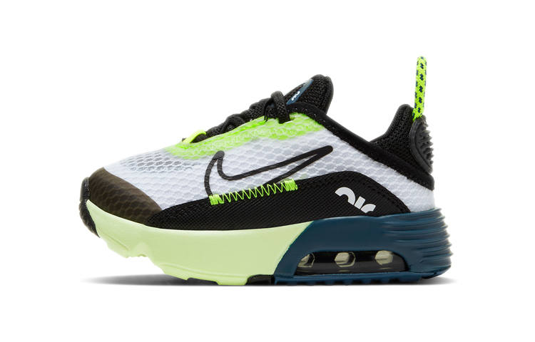 Nike Nike Air Max 2090 Abrasion Resistant Low top Running Shoes Yellow Blue Infant And Toddler