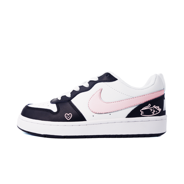 Nike Nike Court Borough Pink Cat King Leather Slip Resistant Cushioning Abrasion Resistant