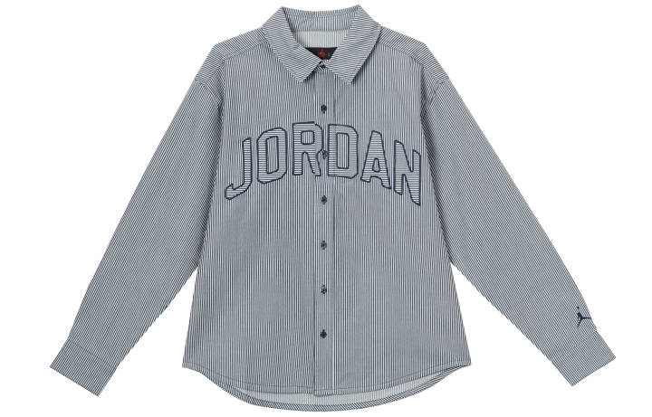 Jordan Jordan Air Shirts Men's Blue Gray Lapel Moderate
