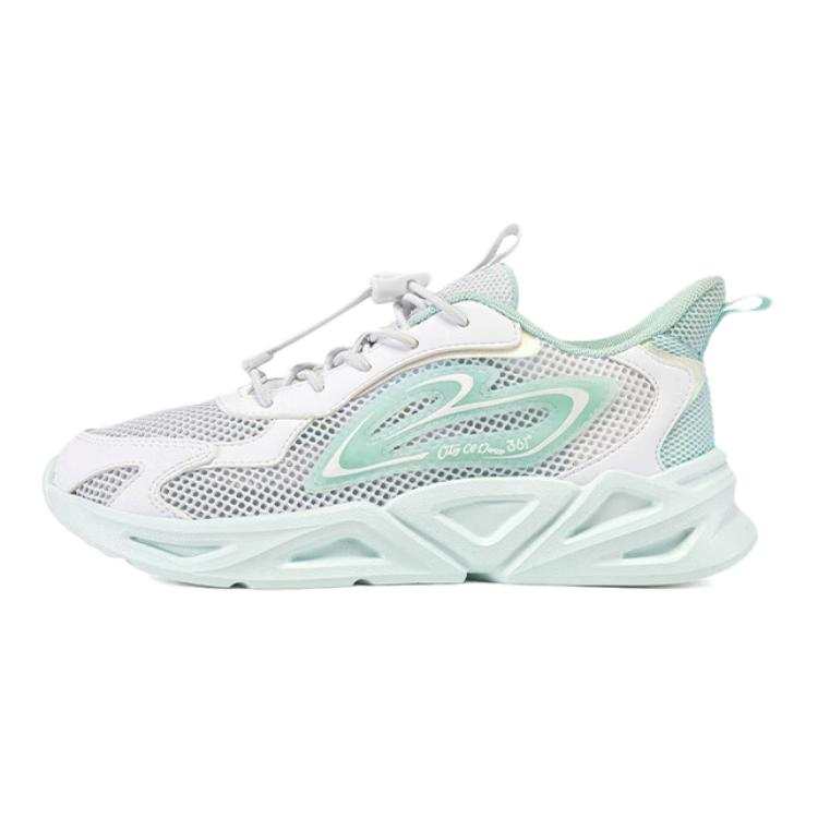 361°KIDS Fabric Low top Running Shoes White Green Teenagers