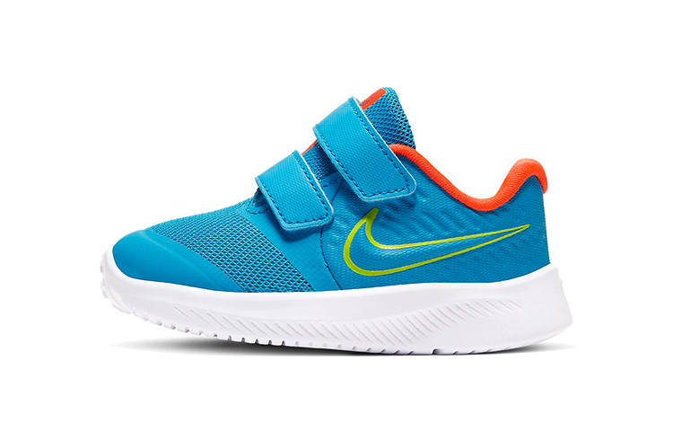 Nike Nike Star Runner 2 Slip Resistant Cushioning Low top Toddler Shoes Blue White Red Infant And Toddler