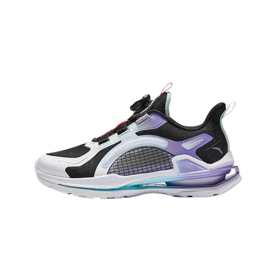 Antakids Moisture wicking Low top Running Shoes Black White Purple Teenagers
