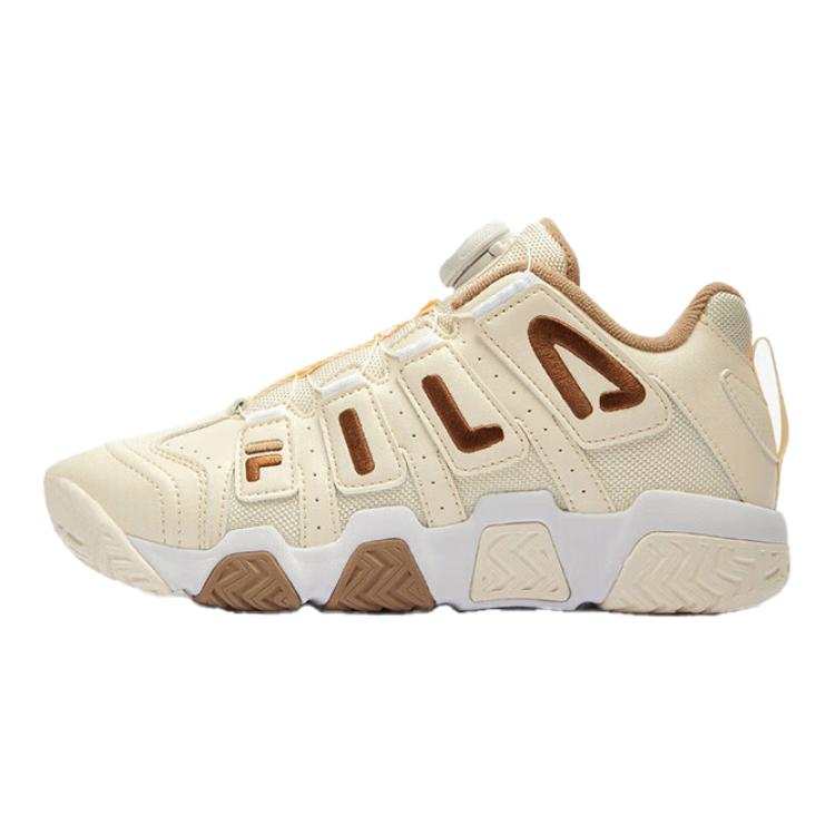 FILA KIDS Abrasion Resistant Mid top Children's Basketball Shoes Beige