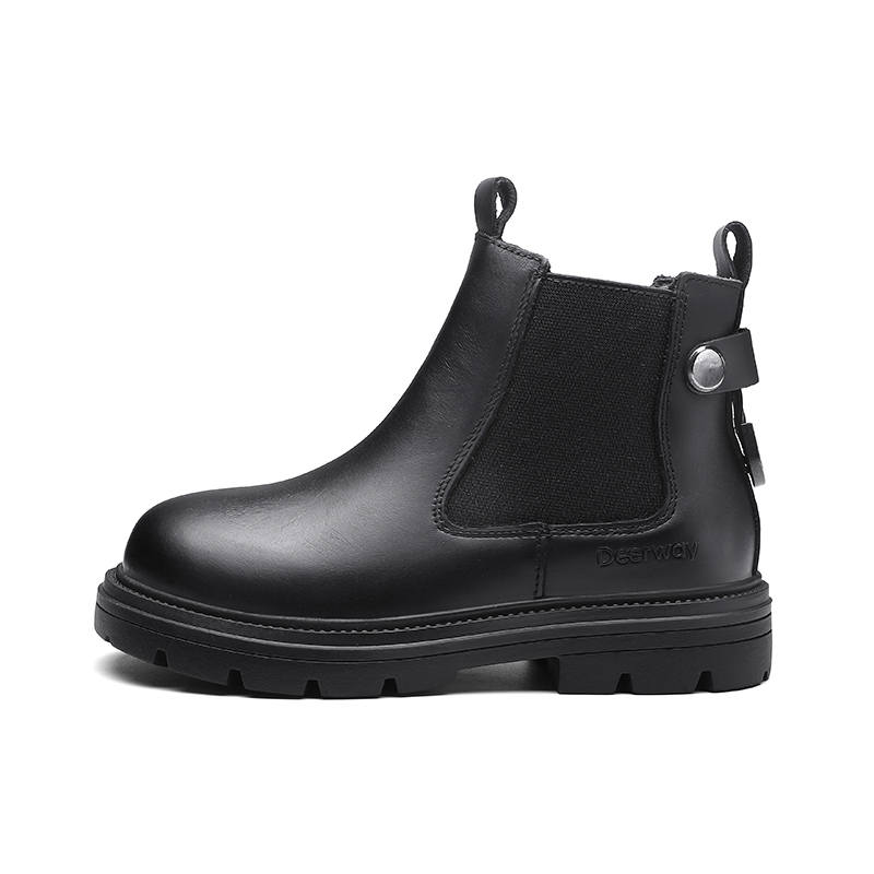 DEERWAY Slip Resistant Anti Kick Cushioning Abrasion Resistant High top Leather Boots Kids'