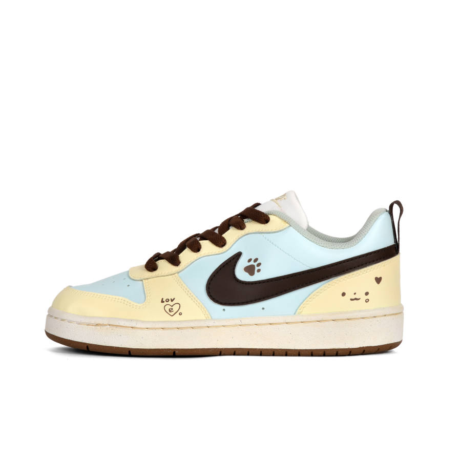 Nike Nike Court Borough Cushioning Low top Kids' Skateboarding Shoes Beige Yellow Unisex