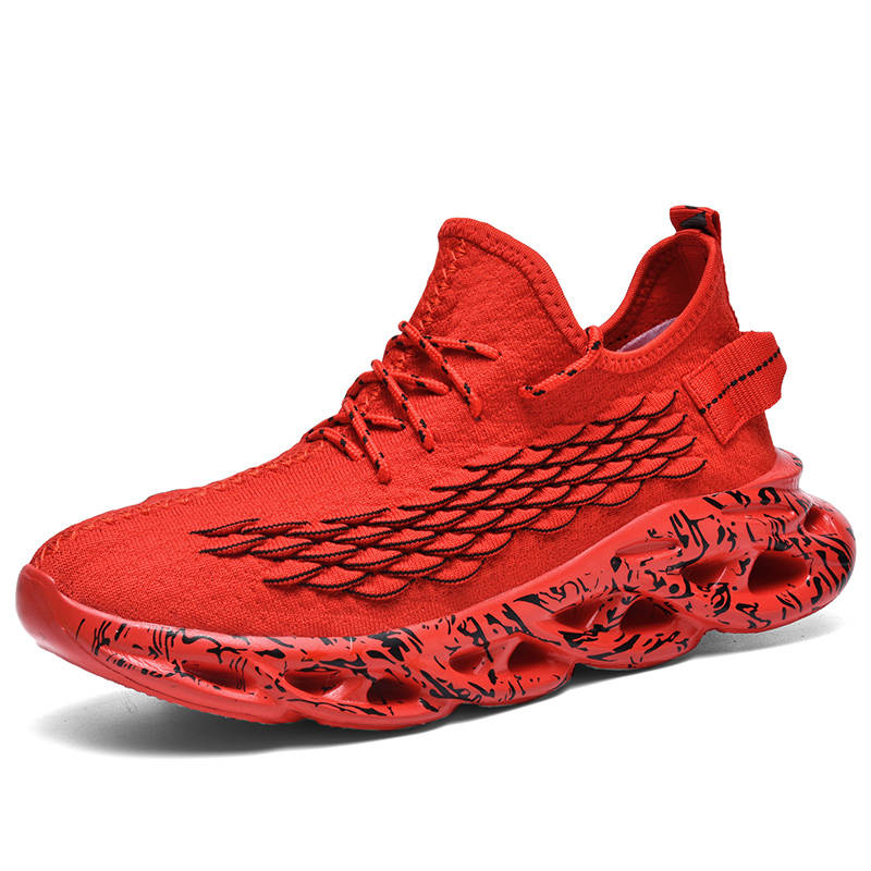 KUDING Cushioning Breathable Coverage Lightweight Height Increasing Casual Shoes Men's