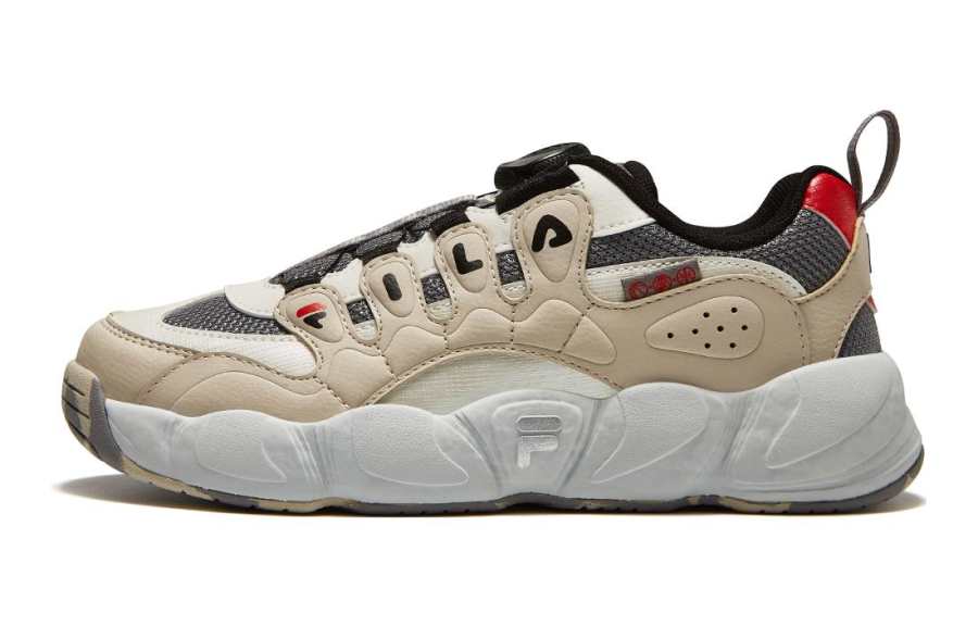 FILA KIDS Croissant Comfortable Abrasion Resistant Low top Basketball Shoes Taupe Kids'