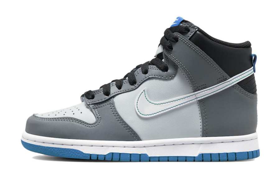 Nike Nike Dunk High Leather Slip Resistant Cushioning Abrasion Resistant High top Basketball Shoes Gray Unisex